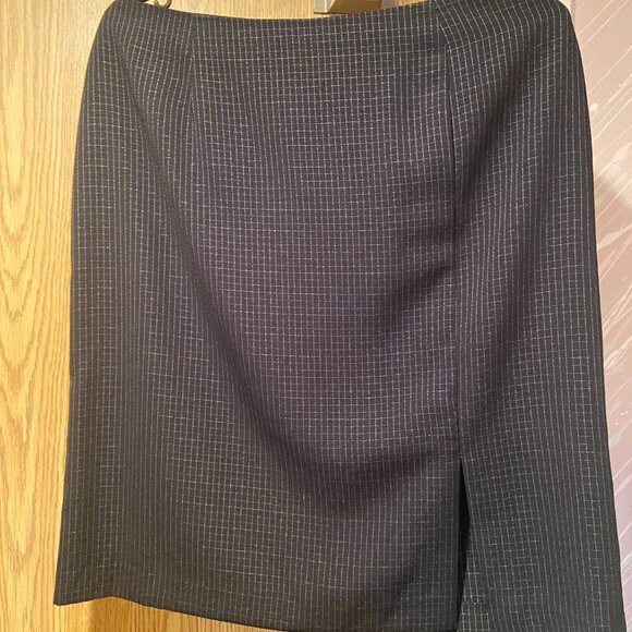 Jesse Ryan Straight Black With White Checks Skirt - Picture 1 of 6